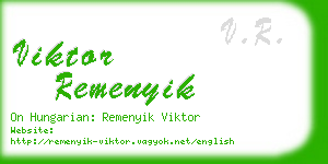 viktor remenyik business card